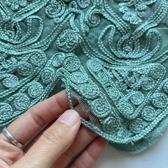 Vintage Y2K Sheer Embroidered Top - Picture 8 of 8